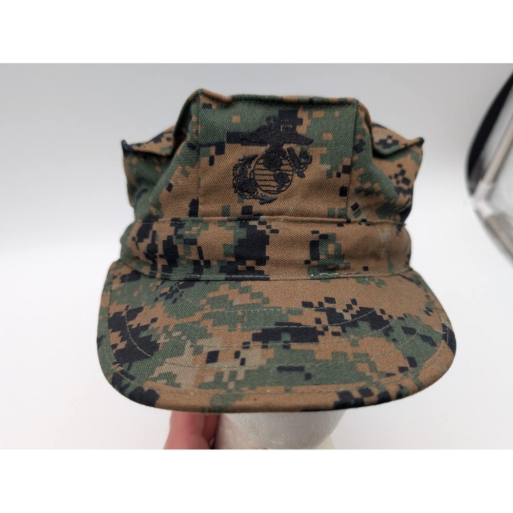 USMC MARPAT Woodland Digital Camo Garrison Cover Cap Sekri Lrg SPM1C1-13-D-N006